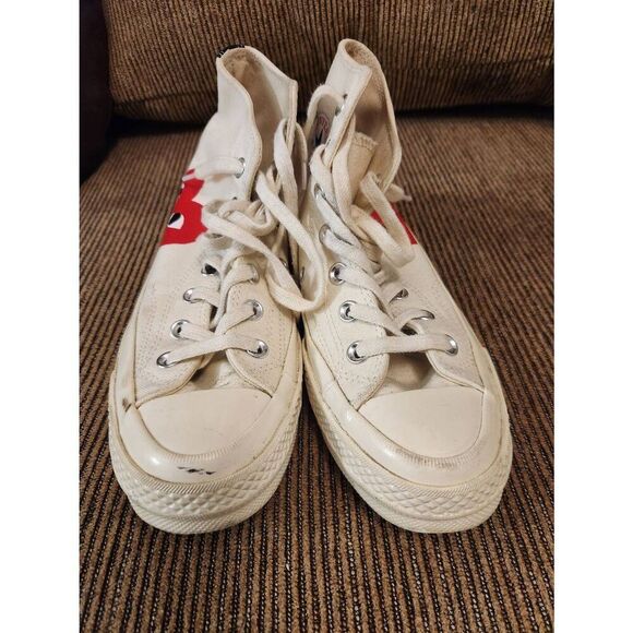 CdG PLAY x Converse Women's Size 7 Chuck Taylor  Peek-A-Boo High Top Sneaker - Picture 7 of 13